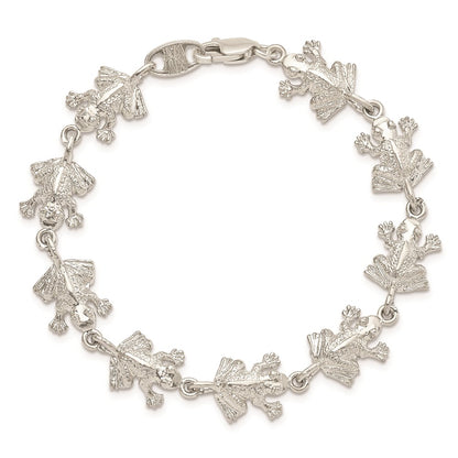 Sterling Silver Frogs Bracelet