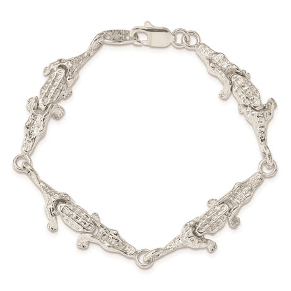 Sterling Silver Alligator Bracelet