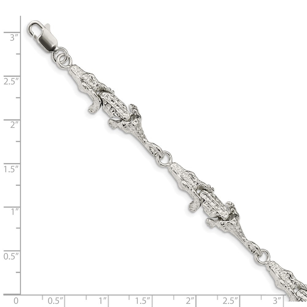 Sterling Silver Alligator Bracelet