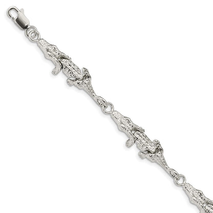 Sterling Silver Alligator Bracelet