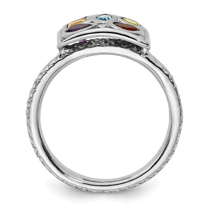 Sterling Silver Stackable Expressions Gemstone Ring