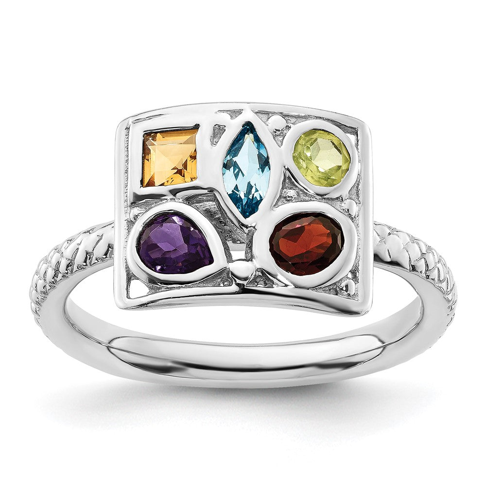 Sterling Silver Stackable Expressions Gemstone Ring