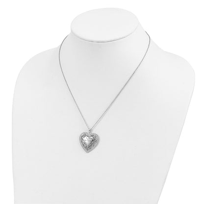 Sentimental Expressions Sterling Silver Gold-plated Grandma 18in Heart Necklace