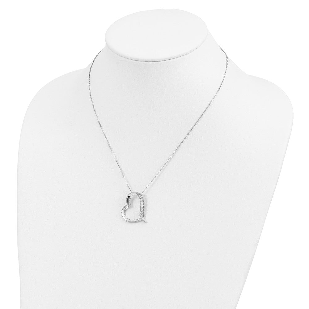 Sentimental Expressions Sterling Silver Rhodium-plated Antiqued CZ Daughter-In-Law 18in Necklace