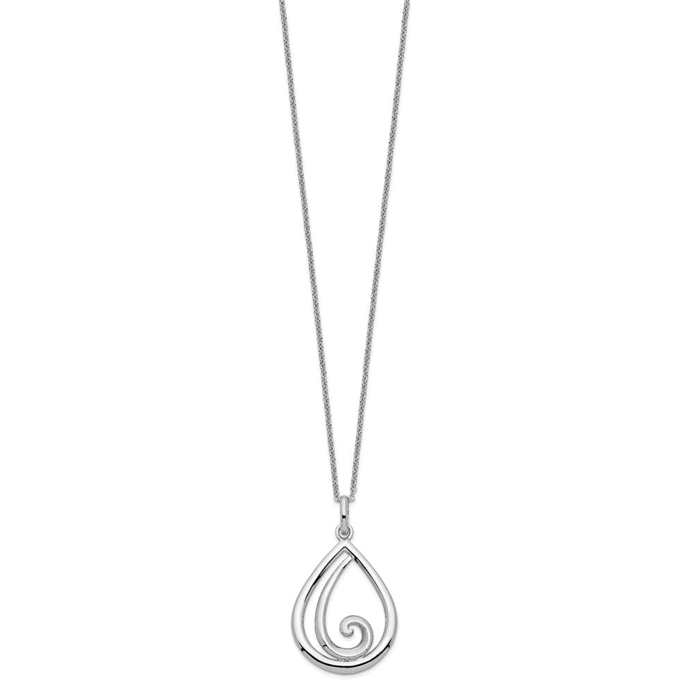 Sentimental Expressions Sterling Silver Rhodium-plated Remember Me Always 18in Necklace