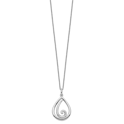 Sentimental Expressions Sterling Silver Rhodium-plated Remember Me Always 18in Necklace