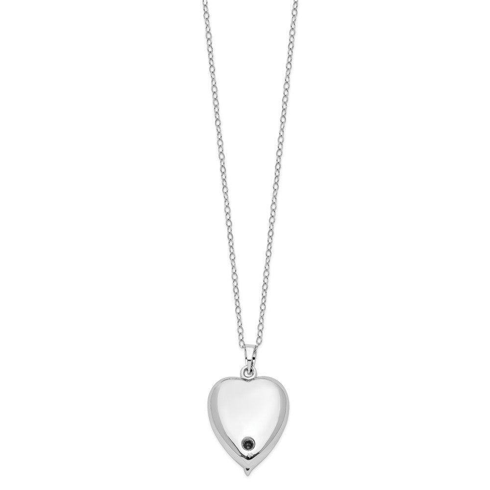 Sentimental Expressions Sterling Silver Rhodium-plated Forever My Baby Ash Holder 18 Inch Necklace