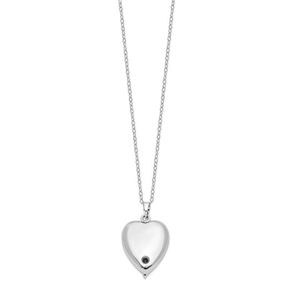 Sentimental Expressions Sterling Silver Rhodium-plated Forever My Baby Ash Holder 18 Inch Necklace