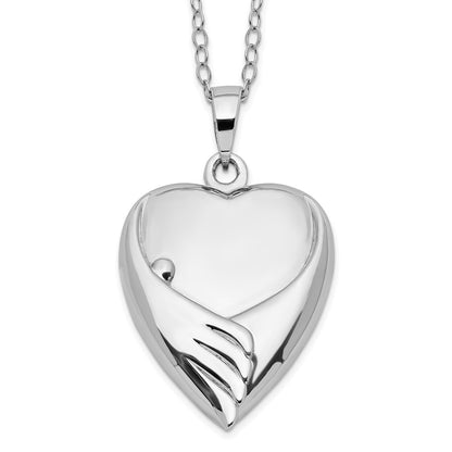 Sentimental Expressions Sterling Silver Rhodium-plated Forever My Baby Ash Holder 18 Inch Necklace