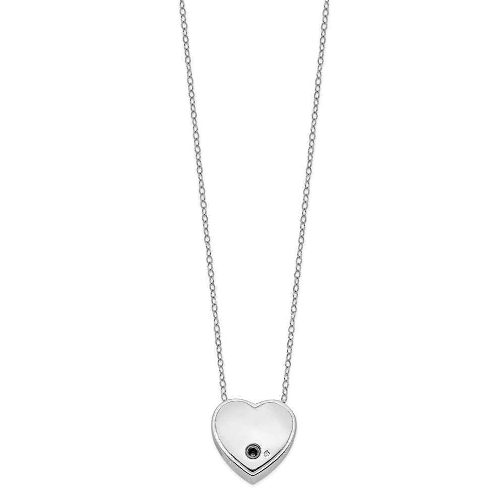 Sentimental Expressions Sterling Silver Rhodium-plated CZ Missing You Ash Holder 18 Inch Necklace