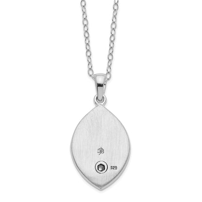 Sentimental Expressions Sterling Silver Rhodium-plated Gold-tone Heart in Egg Shaped Ash Holder 18 Inch Necklace