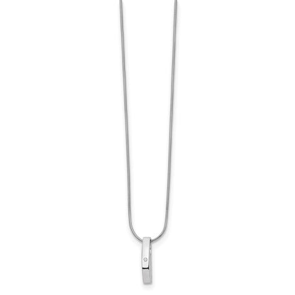 White Ice Sterling Silver Rhodium-plated 18 Inch Diamond Necklace with 2 Inch Extender