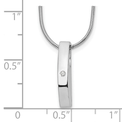 White Ice Sterling Silver Rhodium-plated 18 Inch Diamond Necklace with 2 Inch Extender