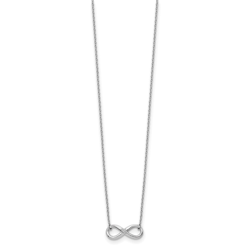 White Ice Sterling Silver Rhodium-plated 18 Inch Diamond Infinity Necklace