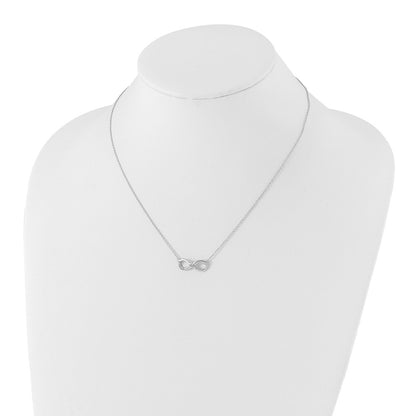 White Ice Sterling Silver Rhodium-plated 18 Inch Diamond Infinity Necklace