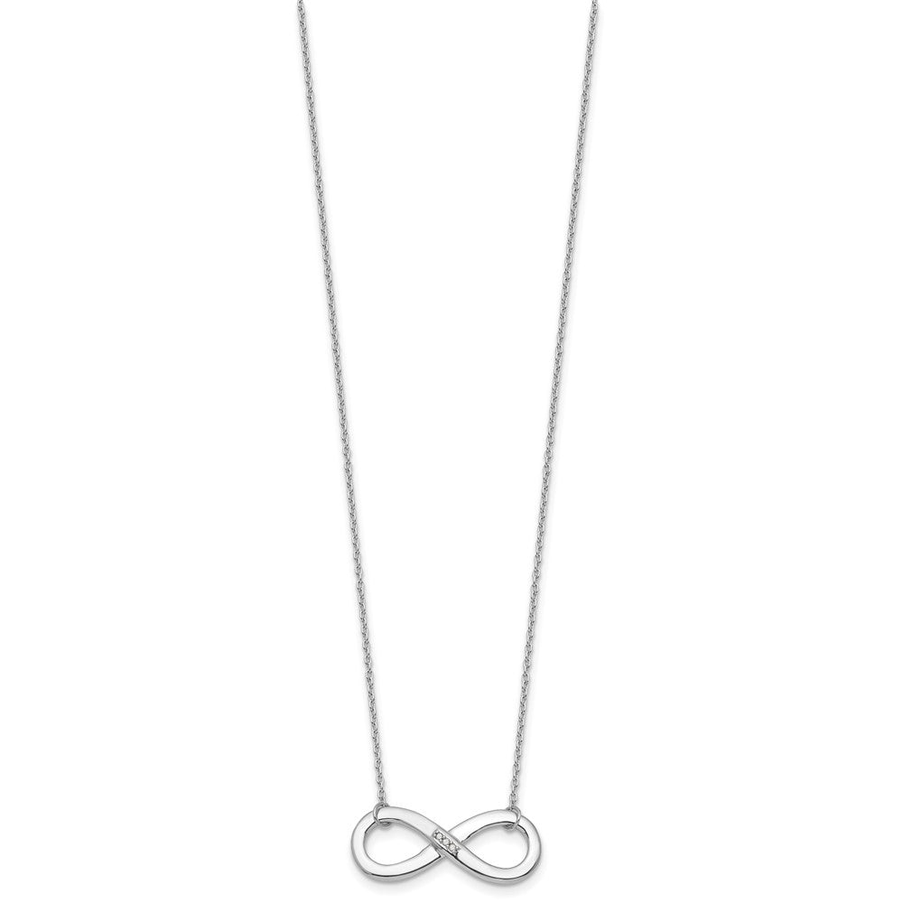 White Ice Sterling Silver Rhodium-plated 18 inch Diamond Infinity Necklace