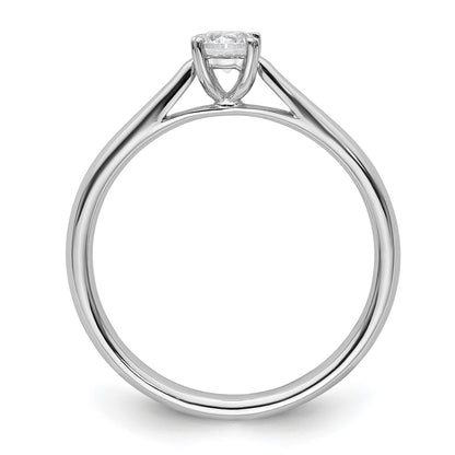 True Origin 14k White Gold 1/4 carat Lab Grown Diamond VS+ F+ Round Solitaire Engagement Ring