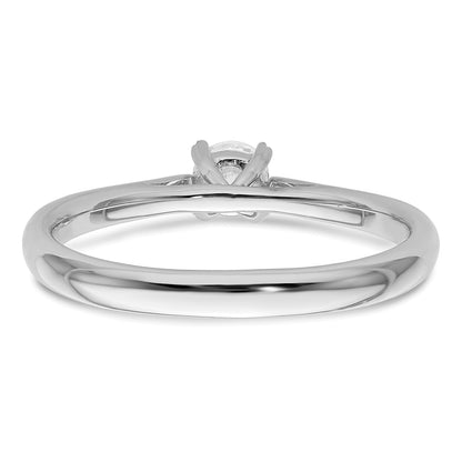 True Origin 14k White Gold 1/4 carat Lab Grown Diamond VS+ F+ Round Solitaire Engagement Ring