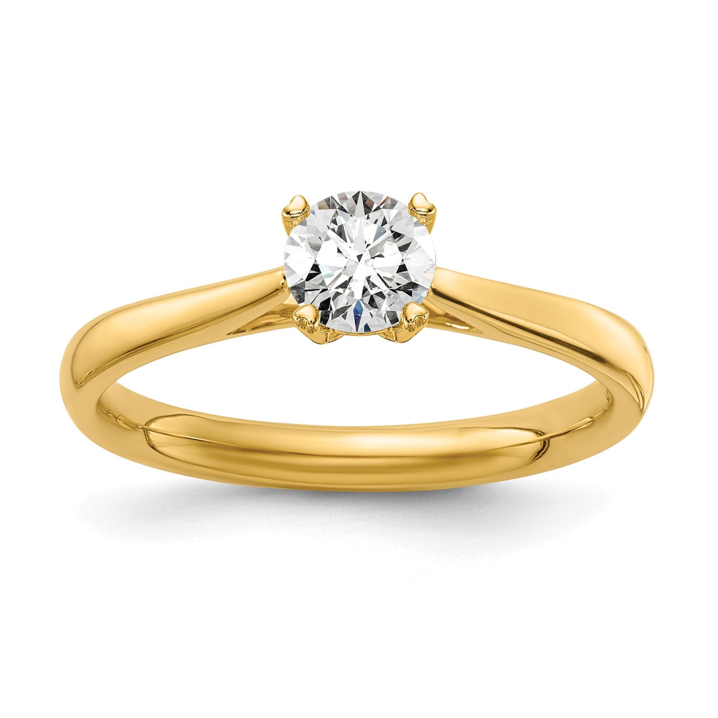 True Origin 14k 1/3 carat Lab Grown Diamond VS+ F+ Round Solitaire Engagement Ring