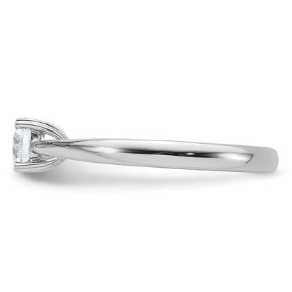 True Origin 14k White Gold 1/2 carat Lab Grown Diamond VS+ F+ Round Solitaire Engagement Ring