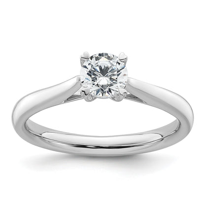 True Origin 14k White Gold 1/2 carat Lab Grown Diamond VS+ F+ Round Solitaire Engagement Ring