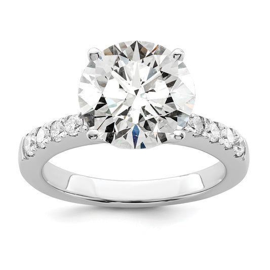 True Origin 14K White Gold 3/8 carat Lab Grown Diamond VS  D E F  Semi Mount Round Engagement Ring