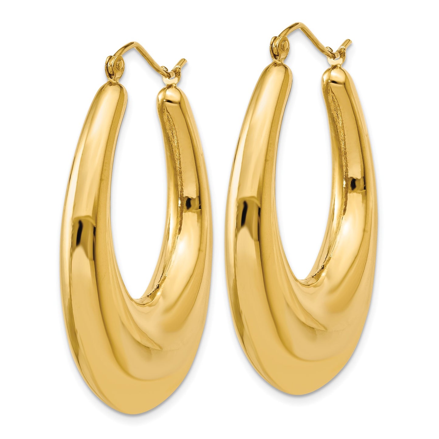 14k Polished Hoop Earrings