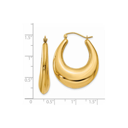 14k Polished Hoop Earrings