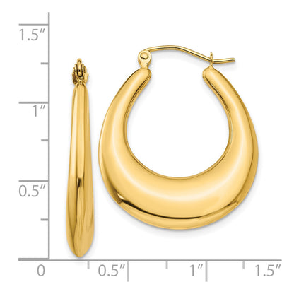 14k Polished Hoop Earrings