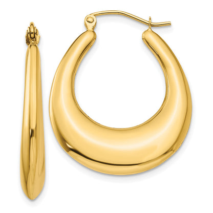 14k Polished Hoop Earrings