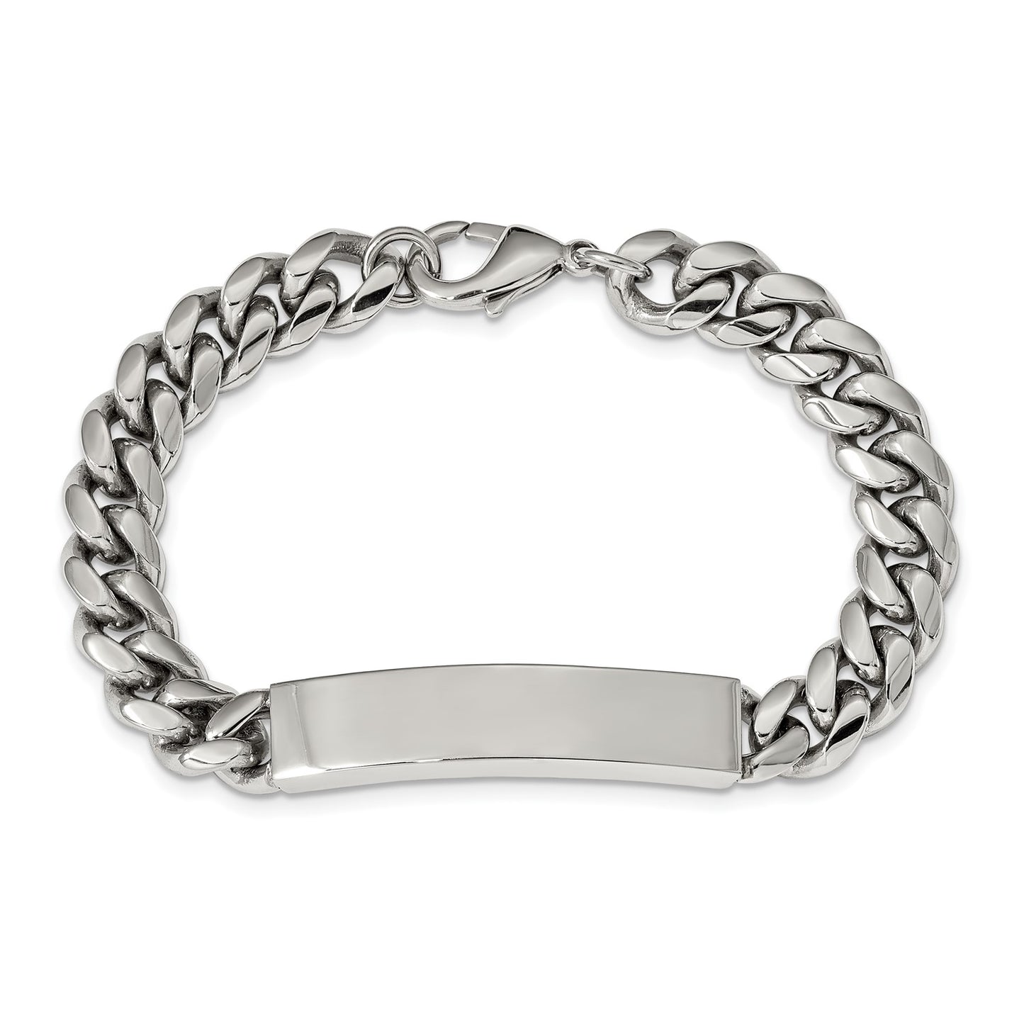 Chisel Stainless Steel Polished Curb Chain 8.25 inch ID Bracelet