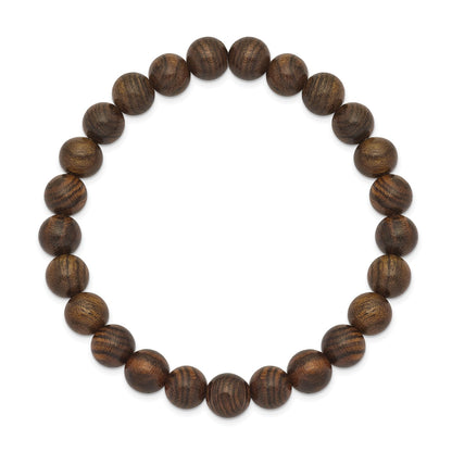 Chisel 8mm Tigerwood Beaded Stretch Bracelet