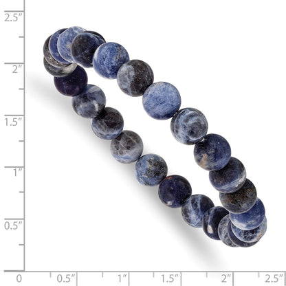 Chisel 8mm Sodalite Agate Beaded Stretch Bracelet