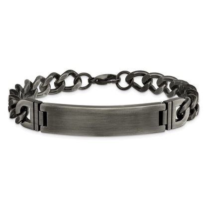 Chisel Stainless Steel Brushed Antiqued White Bronze Plated Curb Chain 8.75 inch ID Bracelet