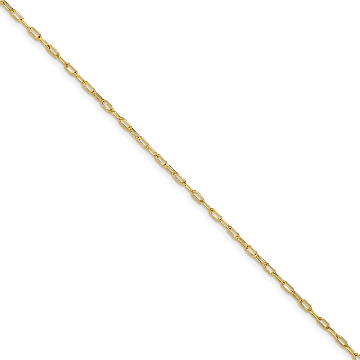 Chisel Stainless Steel Polished Yellow IP-platead Enlongated Open Link Paperclip 20 inch Chain Necklace