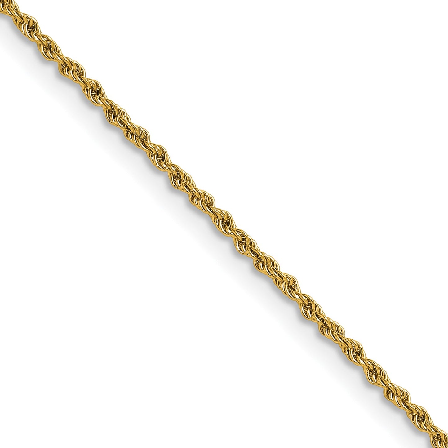 Chisel Stainless Steel Polished Yellow IP-plated 1.5mm 18 inch Rope Chain