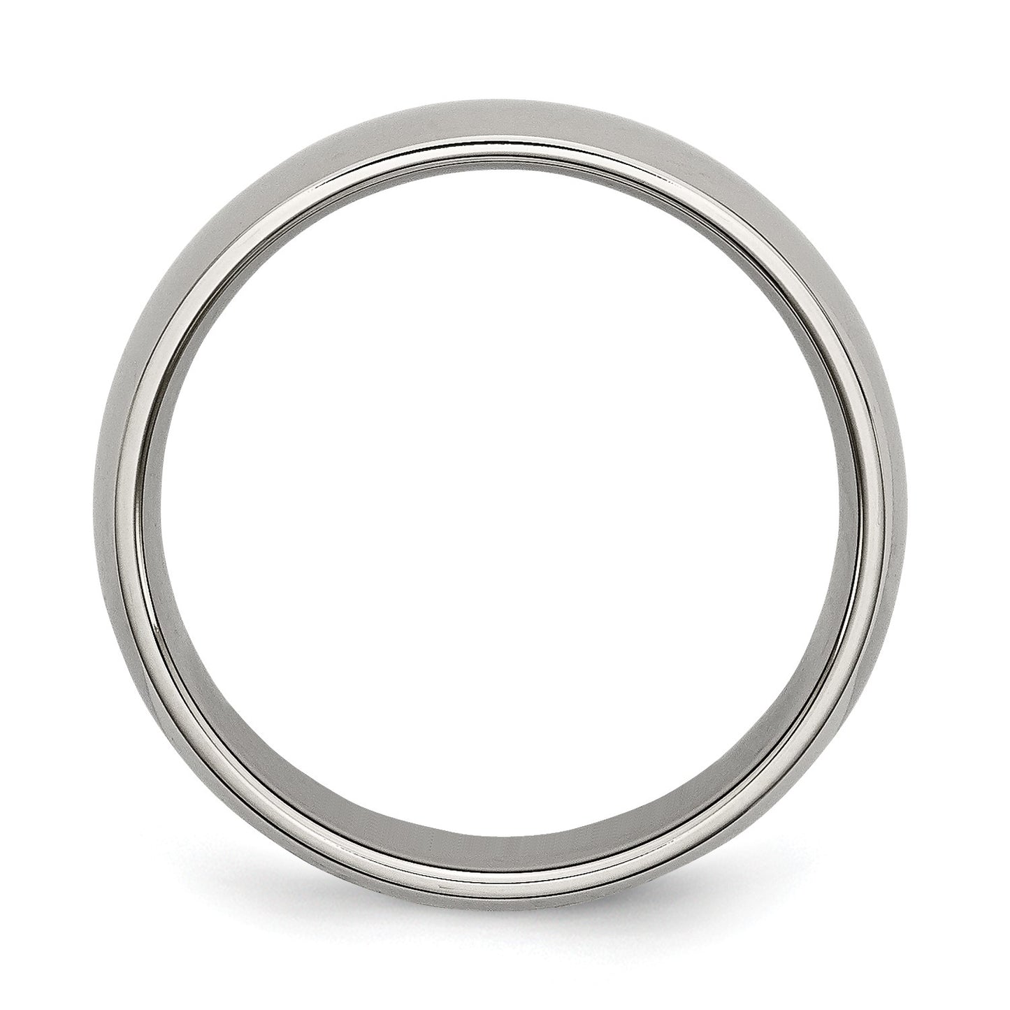 Chisel Titanium Polished 6mm Half Round Band