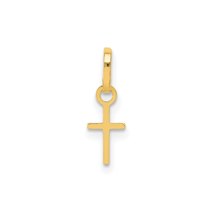 14k Tiny Cross Charm