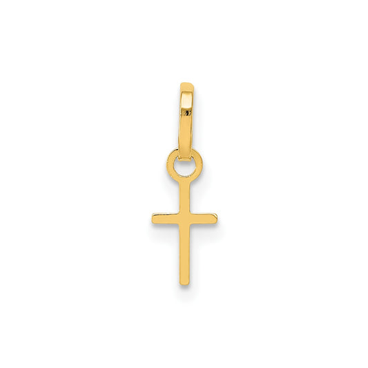 14k Tiny Cross Charm