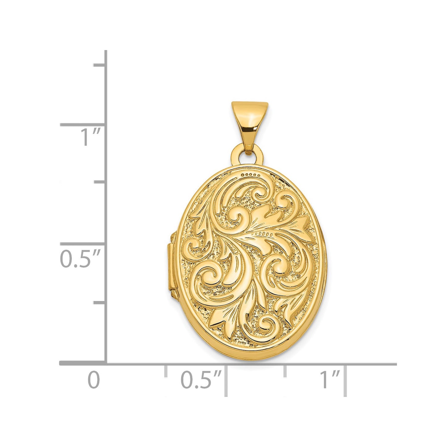 14k Love You Always Swirl Reversible Locket