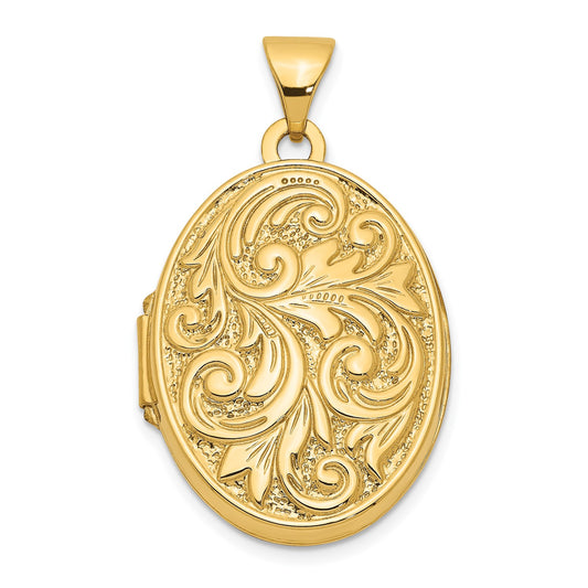 14k Love You Always Swirl Reversible Locket