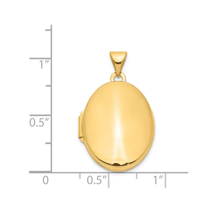 14k Polished Oval Locket