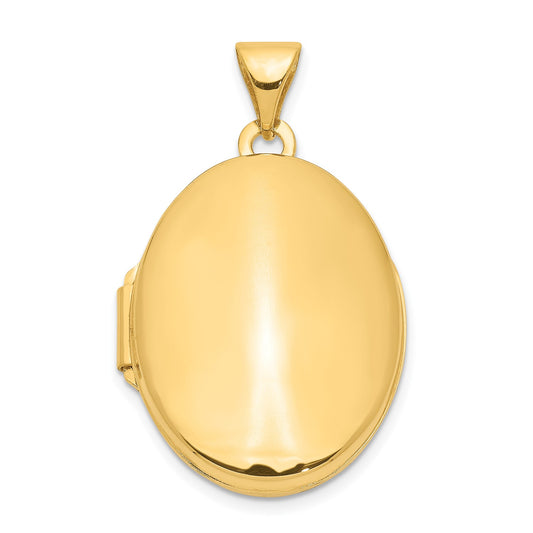 14k Polished Oval Locket