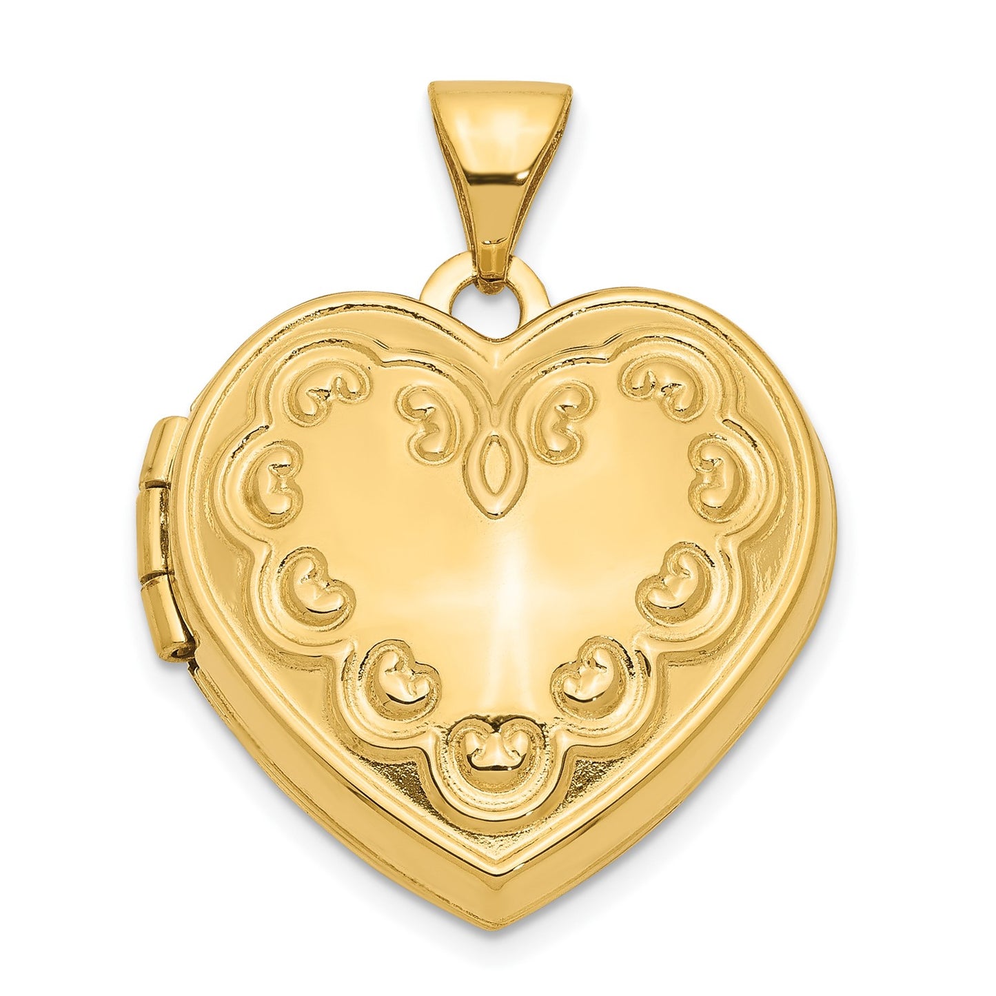 14k Domed Heart Locket