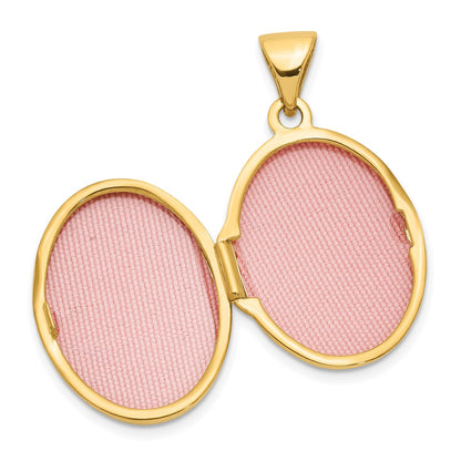 14k Scroll Oval Locket