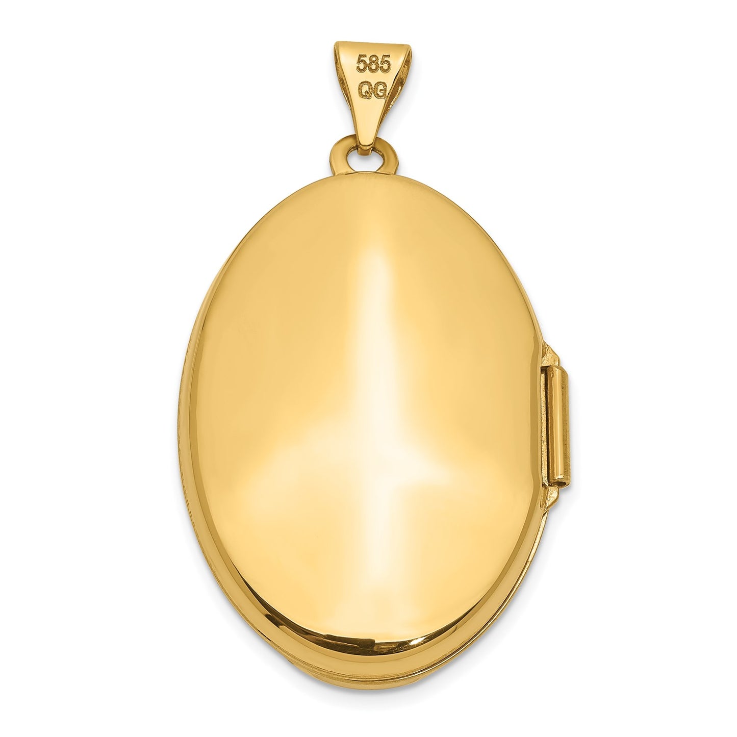 14k Polished Domed Oval Locket