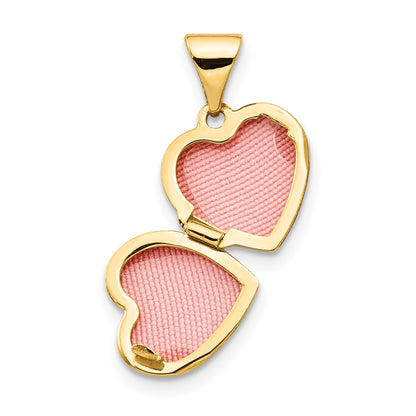 14k Polished Plain Heart Locket