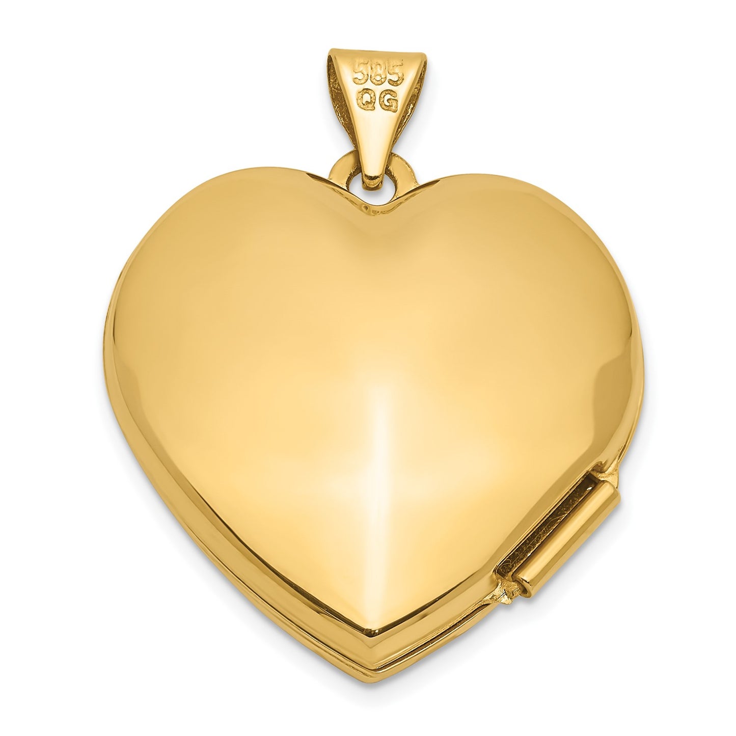 14k 21mm Heart Domed Locket