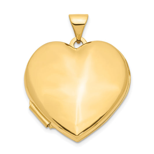 14k 21mm Heart Domed Locket