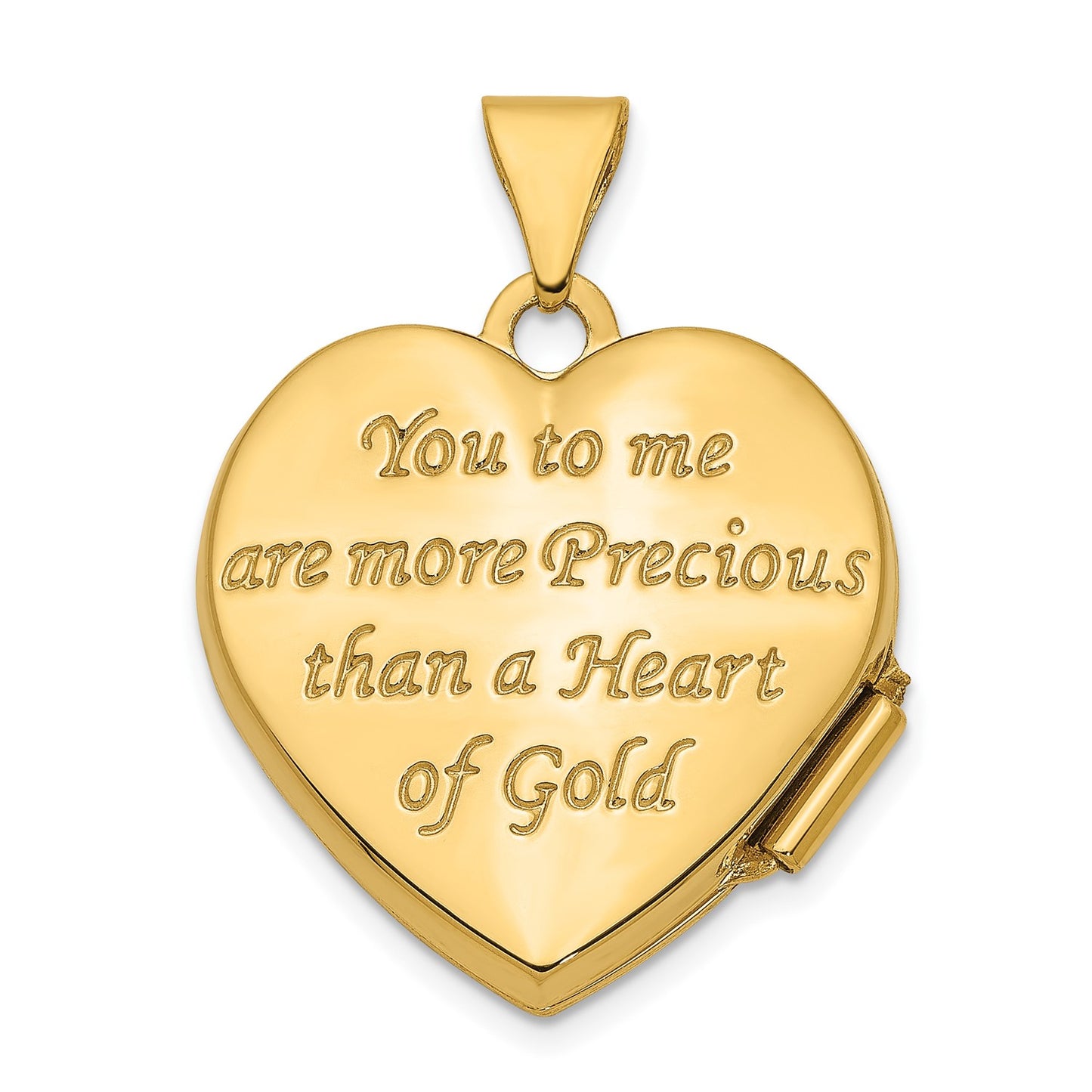 14ky w/ White Rhodium Knotted Heart of Gold Reversible Heart Locket